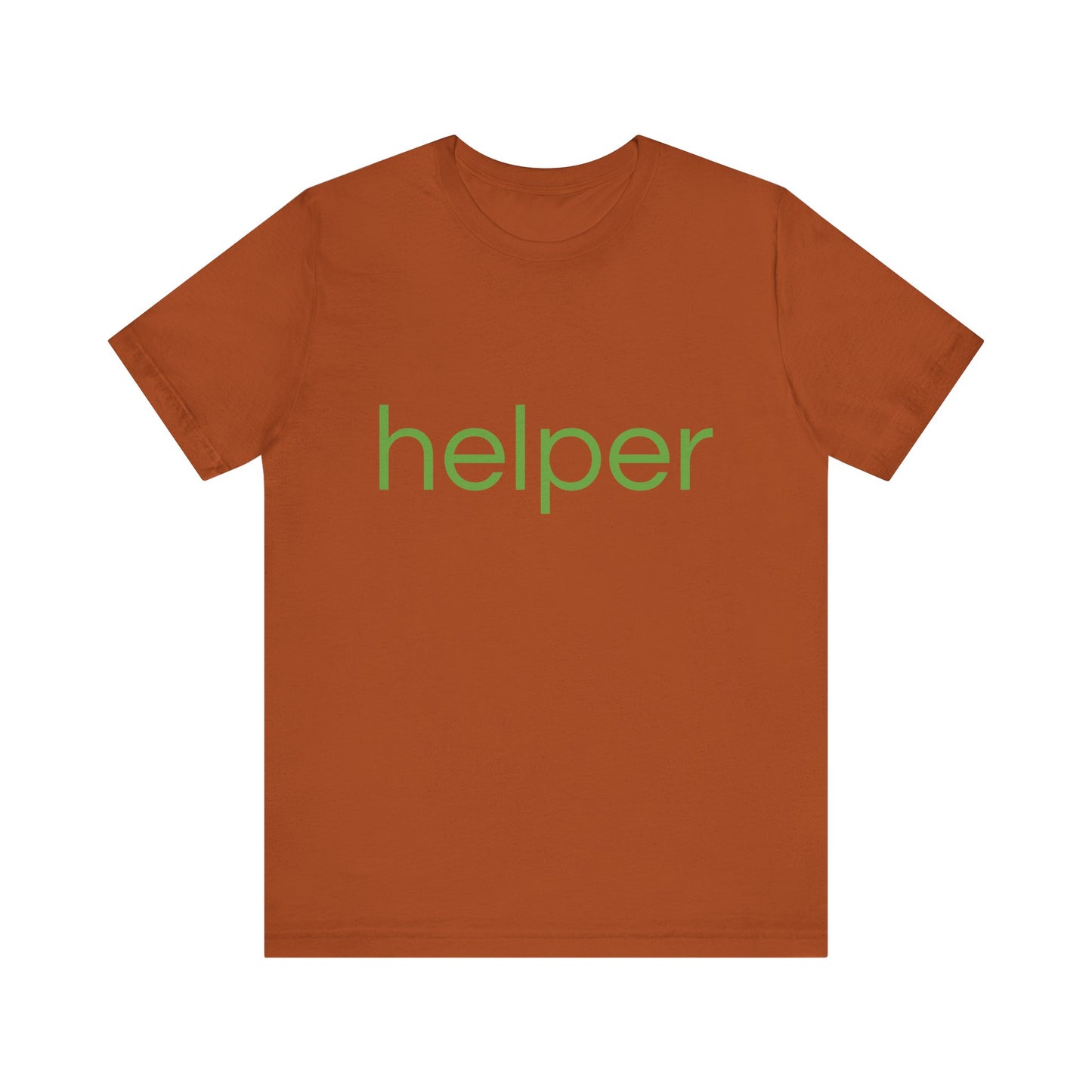 helper Lt Green Print Unisex Jersey Tee