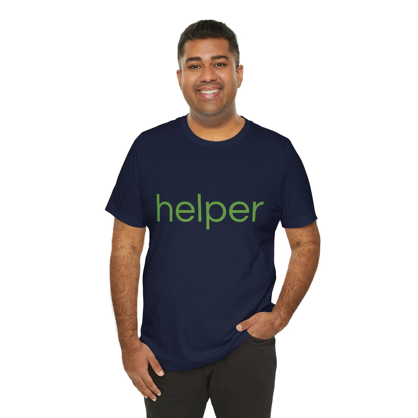 helper Lt Green Print Unisex Jersey Tee
