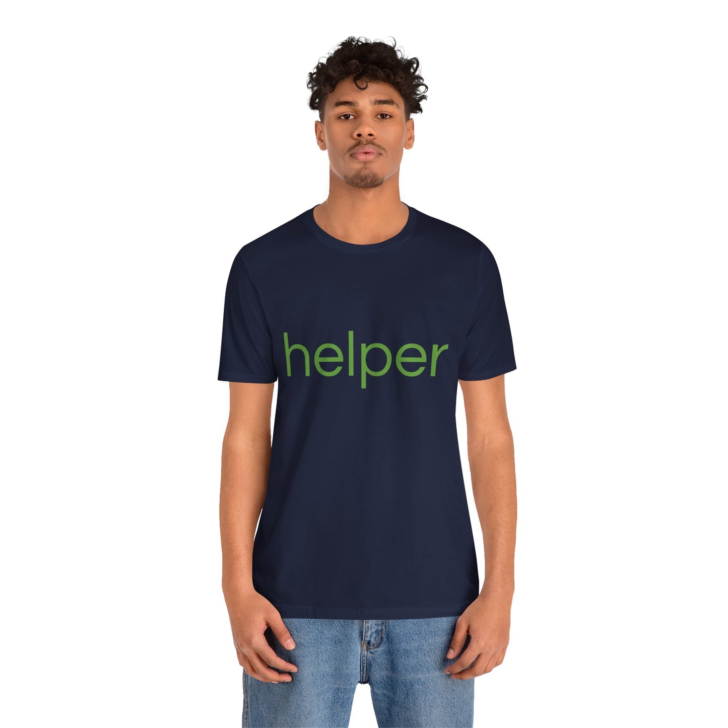 helper Lt Green Print Unisex Jersey Tee